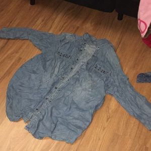 Jean studded flannel.